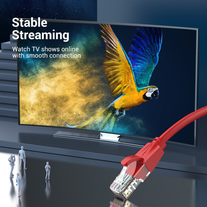 Кабел Vention LAN UTP Cat.6 Patch Cable - 1M Red - IBERF