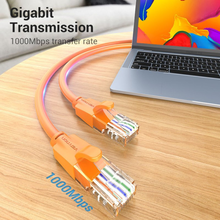 Кабел Vention LAN UTP Cat.6 Patch Cable - 1M Orange - IBEOF