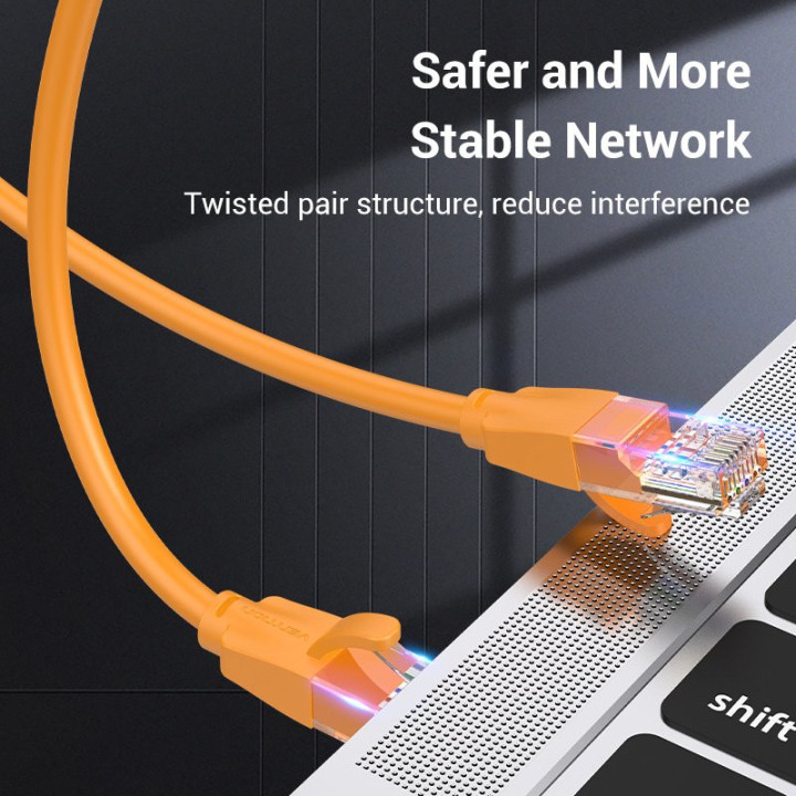 Кабел Vention LAN UTP Cat.6 Patch Cable - 1M Orange - IBEOF