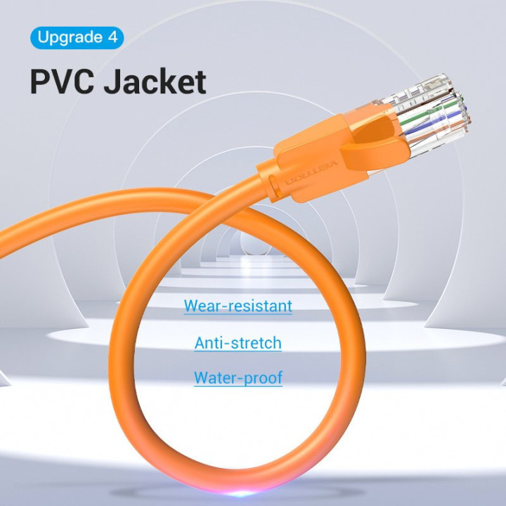 Кабел Vention LAN UTP Cat.6 Patch Cable - 1M Orange - IBEOF