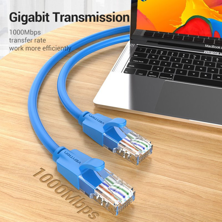 Кабел Vention LAN UTP Cat.6 Patch Cable - 1M Blue - IBELF