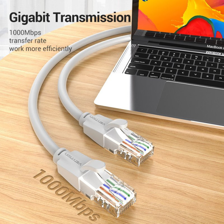 Кабел Vention LAN UTP Cat.6 Patch Cable - 3M Gray - IBEHI