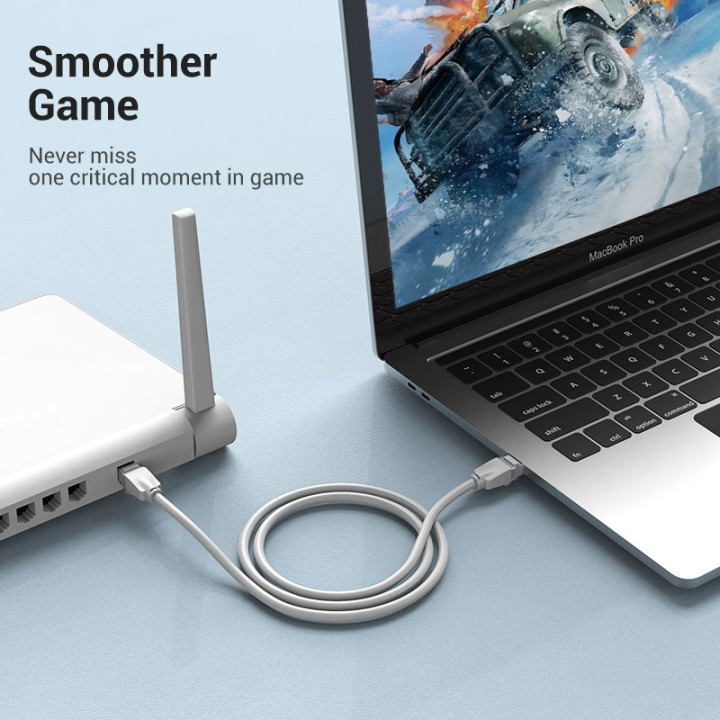 Кабел Vention LAN UTP Cat.6 Patch Cable - 3M Gray - IBEHI