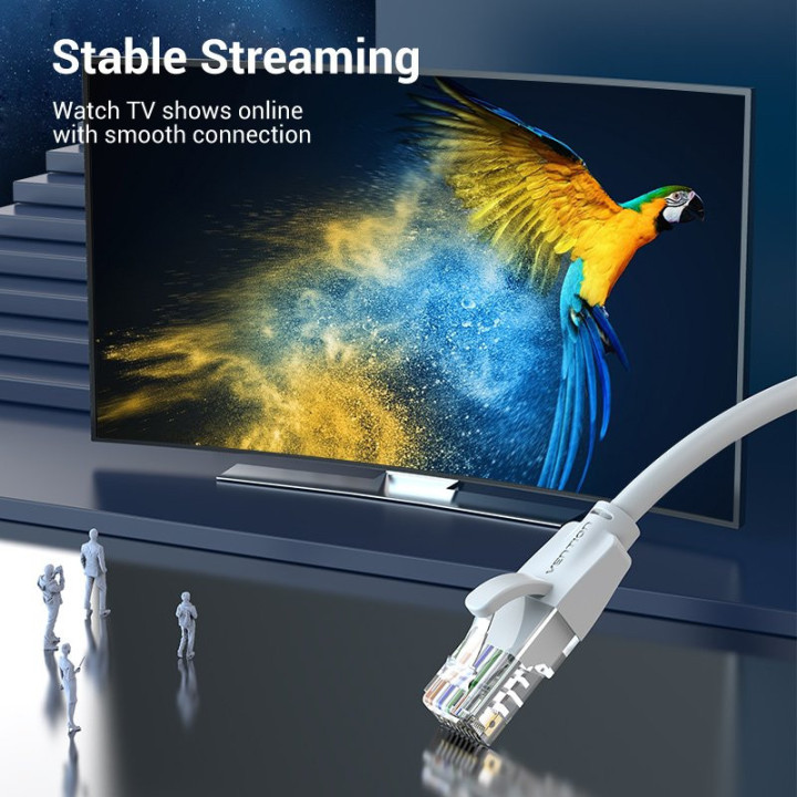 Кабел Vention LAN UTP Cat.6 Patch Cable - 0.5M Gray - IBEHD
