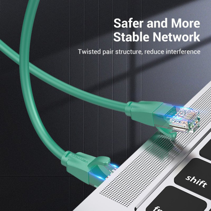 Кабел Vention LAN UTP Cat.6 Patch Cable - 2M Green - IBEGH
