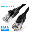 Кабел Vention LAN UTP Cat.6 Patch Cable - 1M Black - IBEBF