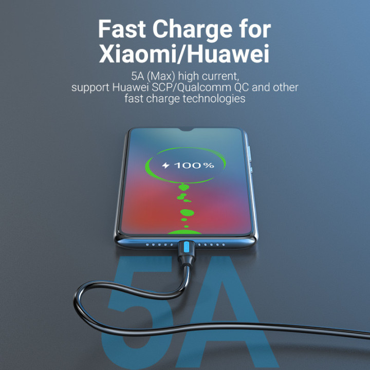 Кабел Vention USB 3.1 Type-C / USB 2.0 AM - 0.5M Black 5A Charging - CORBD