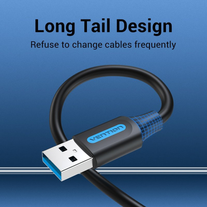 Кабел Vention USB 3.0 AM / AM - 1.5M Black - CONBG