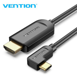 Кабел Vention Type-C to HDMI Cable Right Angle 1.5M Black - CGVBG