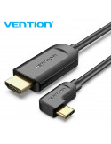Кабел Vention Type-C to HDMI Cable Right Angle 1.5M Black - CGVBG