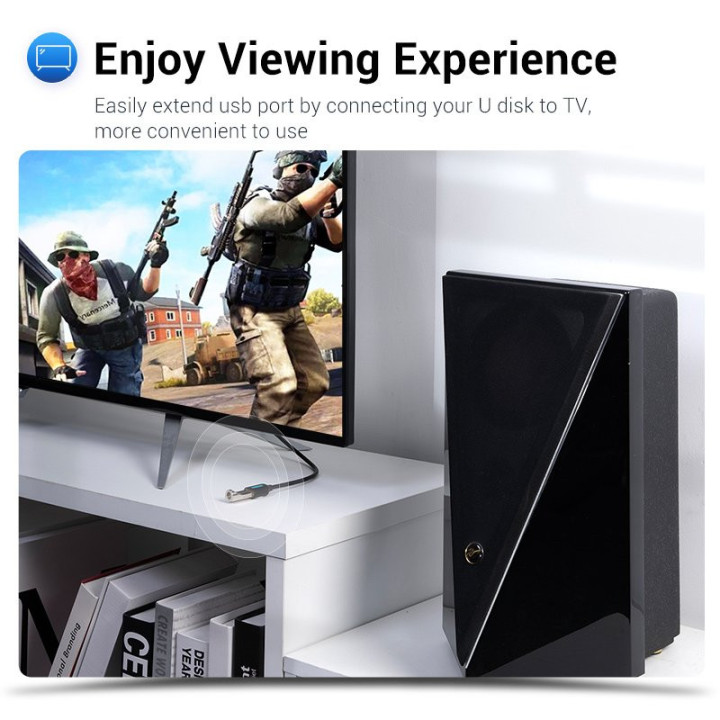 Кабел Vention USB 3.0  Extension AM / AF - 1.5M Black - CBHBG