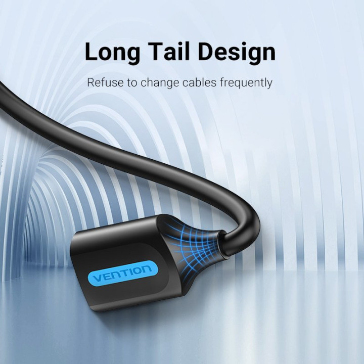 Кабел Vention USB 3.0  Extension AM / AF - 1.5M Black - CBHBG