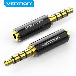 Адаптер Vention Audio 3.5mm M / 2.5mm F  Black Metal - BFBB0
