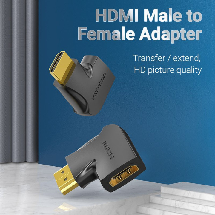 Адаптер Vention HDMI Vertical Flat 270 Degree M/F - AIQB0