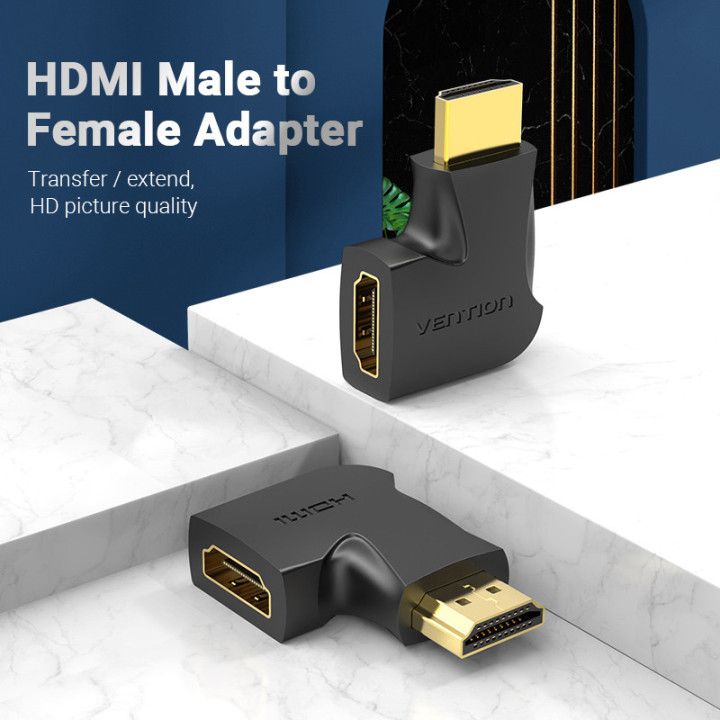 Адаптер Vention HDMI Vertical Flat 90 Degree M/F - AIPB0