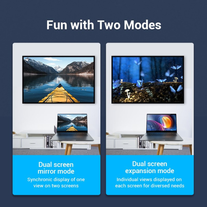 Адаптер Vention HDMI Right Angle 270 Degree M/F - AINB0