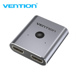 Разклонител превключвател Vention HDMI 2.0 Switcher/Splitter 2-Port Bi-Direction - Silver Aluminium - AFUH0