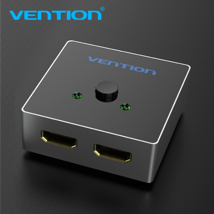 Разклонител превключвател Vention HDMI 2.0 Switcher/Splitter 2-Port Bi-Direction - Grey Aluminium - AFLH0
