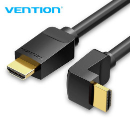Кабел Vention HDMI Right Angle 90 Degree v2.0 M / M 4K/60Hz Gold - 2M Black - AARBH