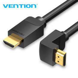 Кабел Vention HDMI Right Angle 270 Degree v2.0 M / M 4K/60Hz Gold - 1.5M Black - AAQBG