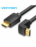 Кабел Vention HDMI Right Angle 270 Degree v2.0 M / M 4K/60Hz Gold - 1.5M Black - AAQBG