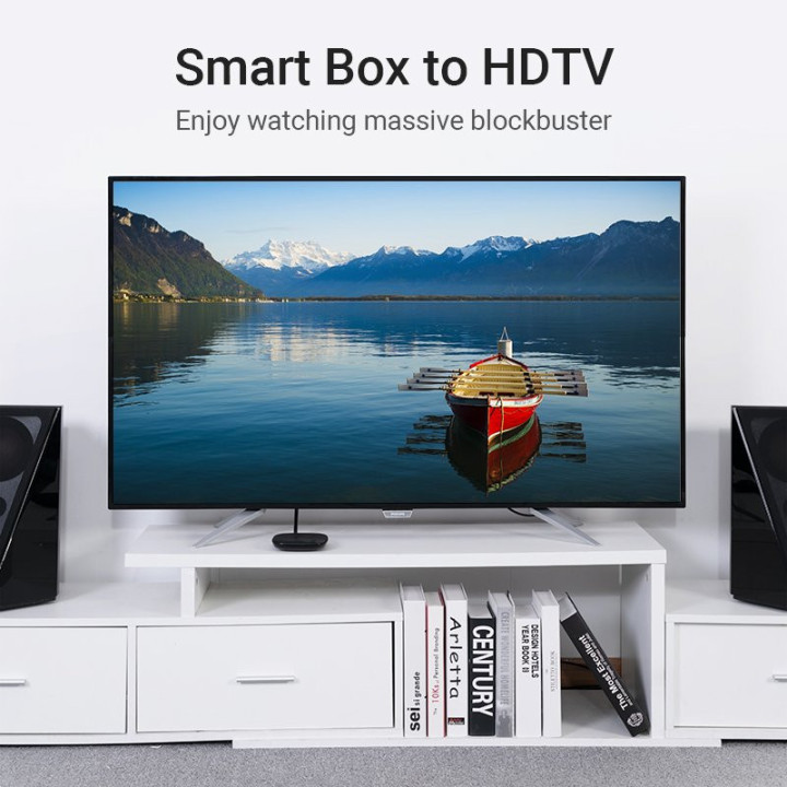 Кабел Vention HDMI Right Angle 270 Degree v2.0 M / M 4K/60Hz Gold - 1.5M Black - AAQBG