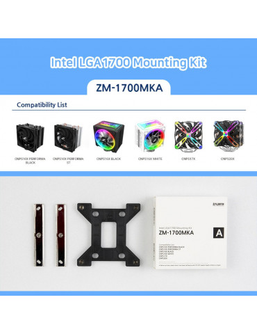 Монтаж Zalman Mounting Kit LGA1700 TYPE-A for CNPS10x/16x/17x/20x - ZM1700-MKA