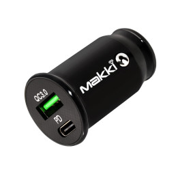 Зарядно за кола Makki Fast Charger Car - Type-C   USB QC3.0  20W - MAKKI-CC20W02-BK