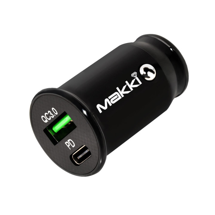 Зарядно за кола Makki Fast Charger Car - Type-C   USB QC3.0  20W - MAKKI-CC20W02-BK
