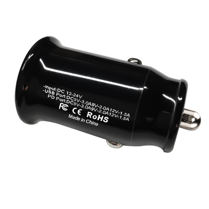 Зарядно за кола Makki Fast Charger Car - Type-C   USB QC3.0  20W - MAKKI-CC20W02-BK