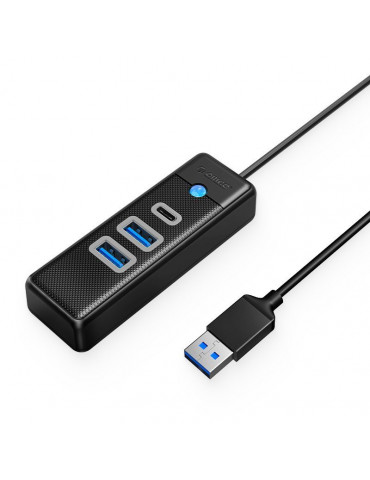 Хъб Orico HUB USB3.0 3 port - 2 x USB3.0, 1 x Type C, Black - PWC2U-U3-015-BK-EP