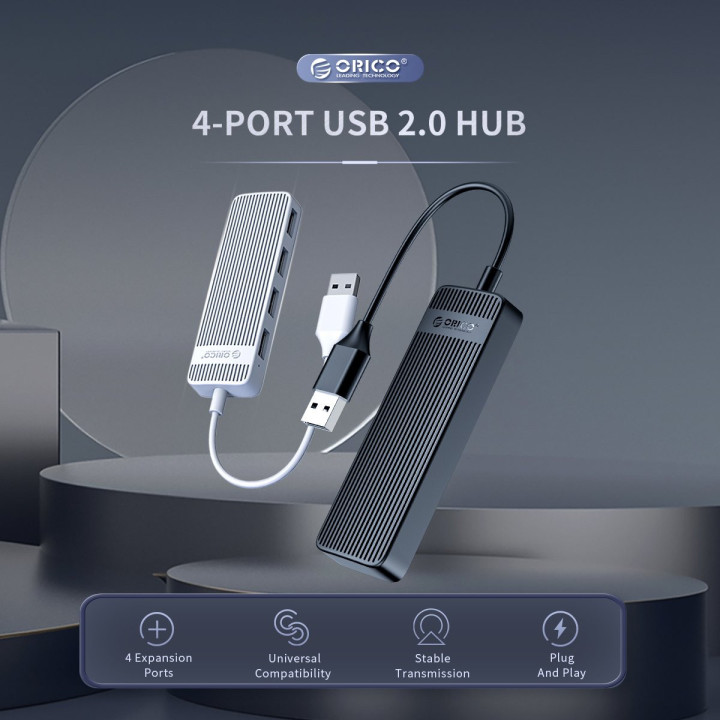 Хъб Orico USB2.0 HUB 4 port Black - FL02-BK