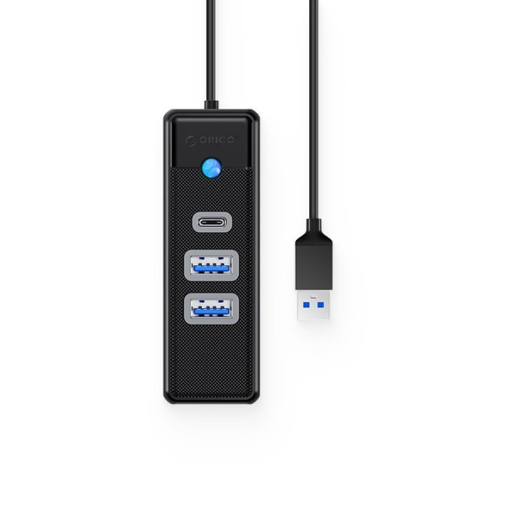 Хъб Orico HUB USB3.0 3 port - 2 x USB3.0, 1 x Type C, Black - PWC2U-U3-015-BK-EP