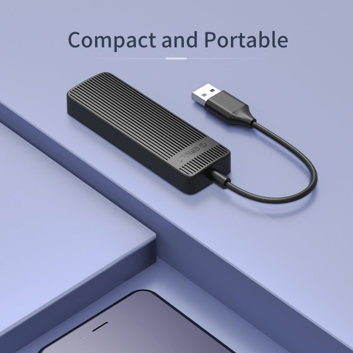 Хъб Orico USB2.0 HUB 4 port Black - FL02-BK