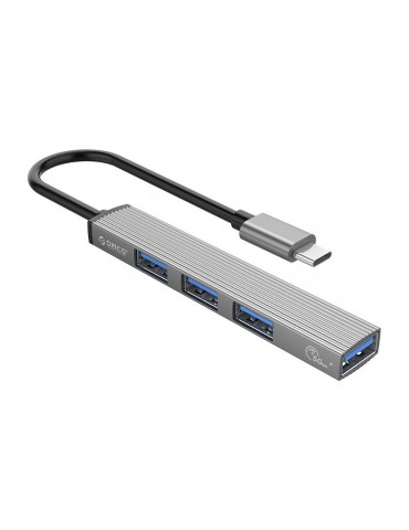 Хъб Orico USB3.0/2.0 HUB 4 port - Type-C input - AH-13-GY