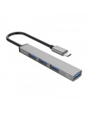 Хъб Orico USB3.0/2.0 HUB 4 port - Type-C input - AH-13-GY