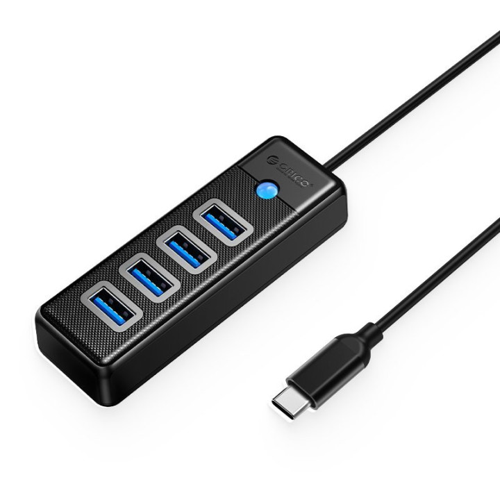 Хъб Orico HUB USB3.1 Type-C 4 port - 4 x USB3.0 Black - PW4U-C3-015-BK-EP
