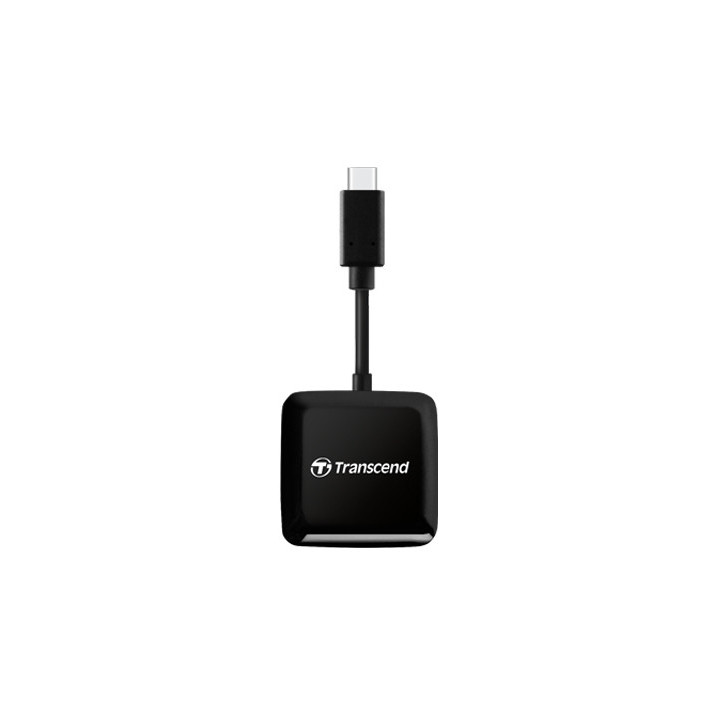 Четец на карти Transcend SD/microSD Card Reader, USB 3.2 Gen 1, Black, Type C - TS-RDC3