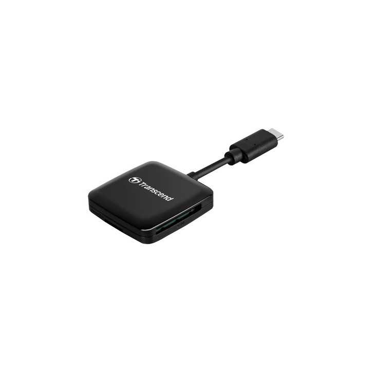 Четец на карти Transcend SD/microSD Card Reader, USB 3.2 Gen 1, Black, Type C - TS-RDC3