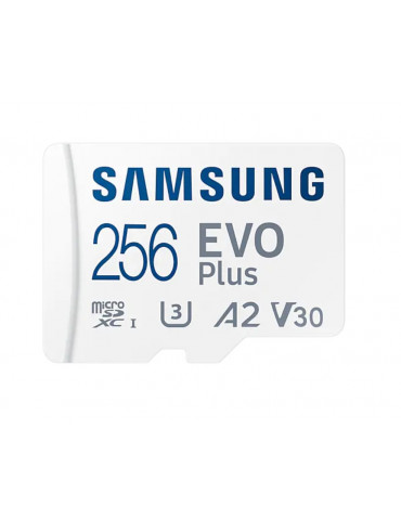 SD карта Samsung 256GB micro SD Card EVO Plus with Adapter, Class10, Transfer Speed up to 130MB/s - MB-MC256KA/EU