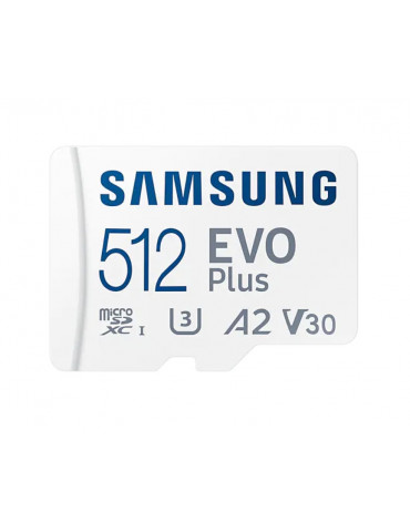 SD карта Samsung 512GB micro SD Card EVO Plus with Adapter, Class10, Transfer Speed up to 130MB/s - MB-MC512KA/EU