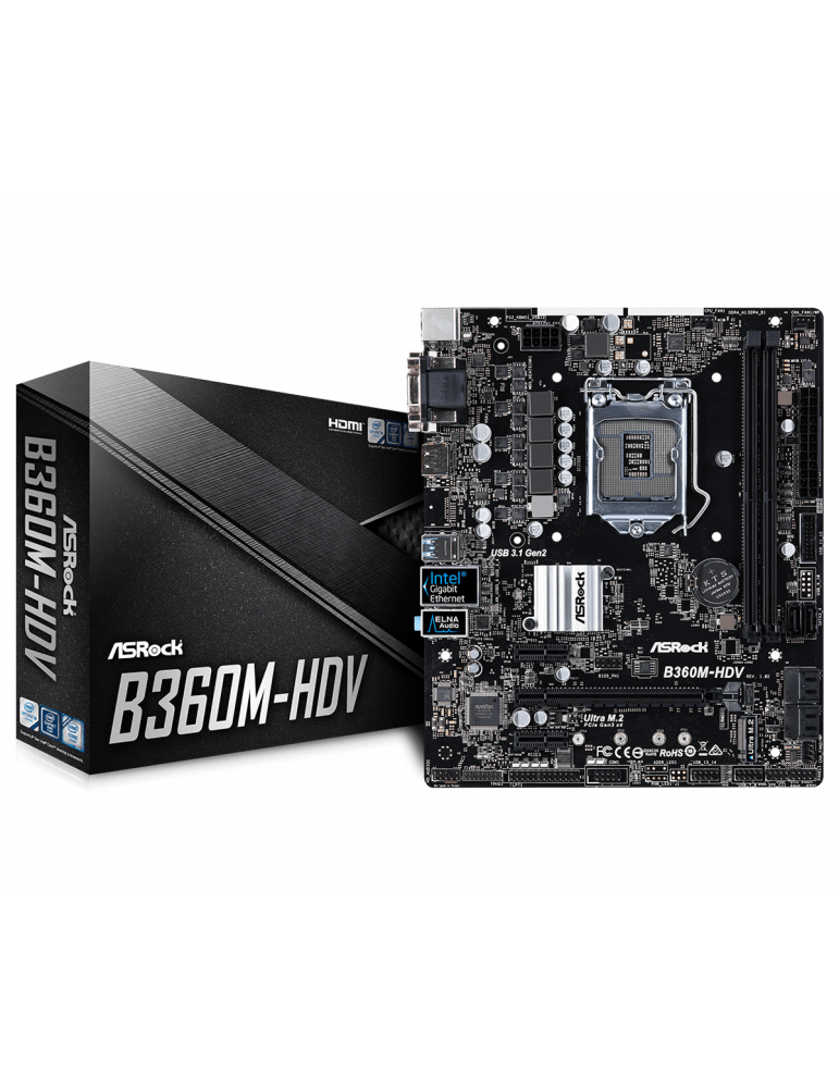 Дънна платка Asrock B360M-HDV
