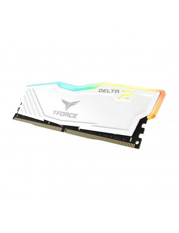 RAM памет 8GB DDR4 3000MHz Team Group T-Force DELTA RGB, бяла, TF4D48G3000HC16C01