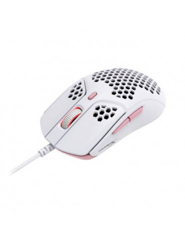 Геймърска мишка HyperX Pulsefire Haste, RGB, USB 2.0, бял/розов - 4P5E4AA