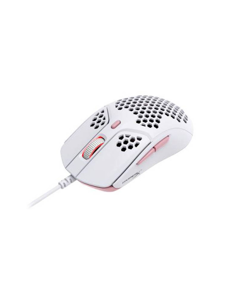 Геймърска мишка HyperX Pulsefire Haste, RGB, USB 2.0, бял/розов - 4P5E4AA