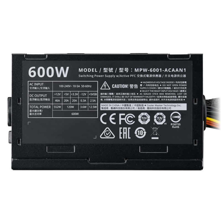 Захранване 600W Cooler Master Elite V3, MPW-6001-ACABN1-EU