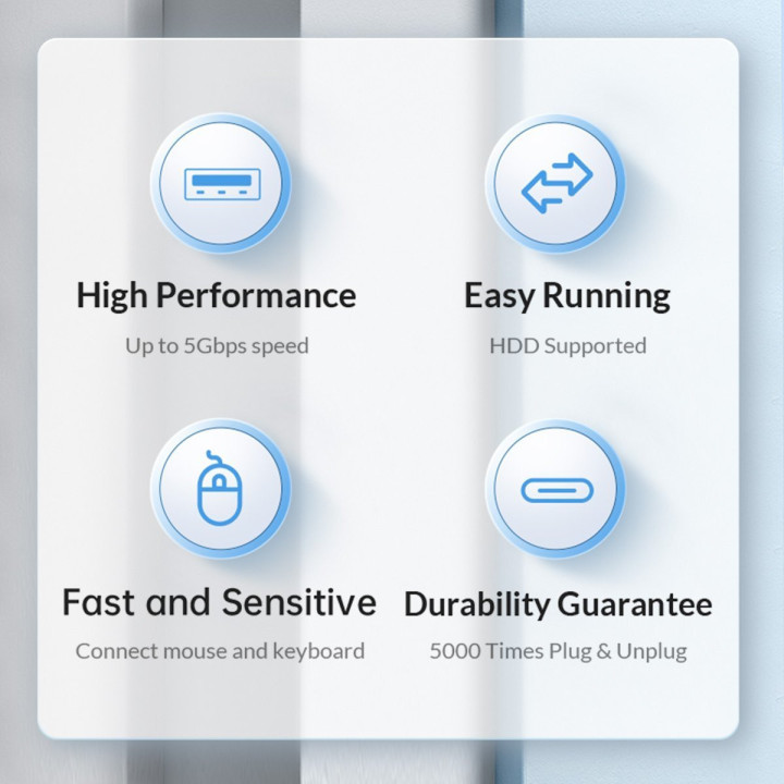 Хъб Orico HUB USB3.0 4 port Black - PW4U-U3-015-BK-EP