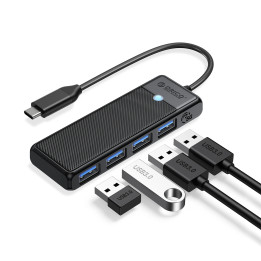 Хъб Orico USB3.1 HUB Type-C, 4 x USB3.0 - PAPW4A-C3-015-BK-EP