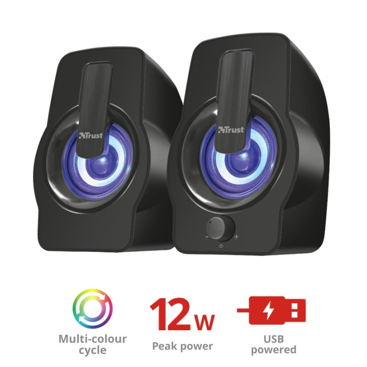 Колонки TRUST Gemi 2.0 RGB Black - 22948
