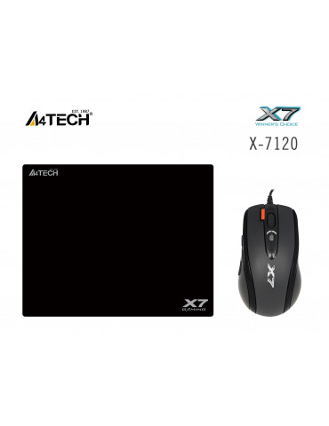 Геймърски комплект мишка A4tech X710BK OSCAR пад X7-200MP